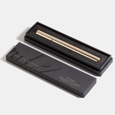 Lip R&R exfoliating lip balm product in packaging. Natural exfoliating, moisturizing, hydrating.