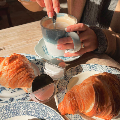 Half & Half white & Macaron pink nail polish product shot. Long wearing, luxury, 10 free, non-toxic nail polish.