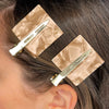 Emilie Heathe Makeup Hair Clips in colour Capuccino. Makeup Clips. Clean Beauty.