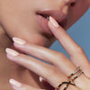 Champagne Toast Pearly Pink nail polish product shot. Long wearing, luxury, 10 free, non-toxic nail polish.